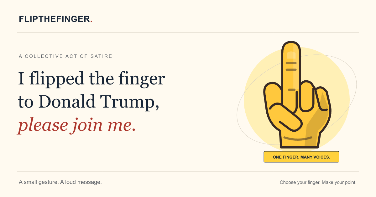 Yellow finger sharing card